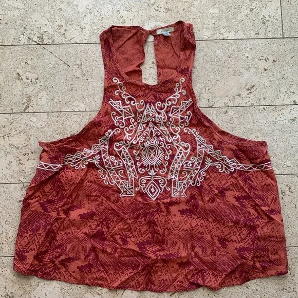 Orange Print Tank - Picture 1 of 2